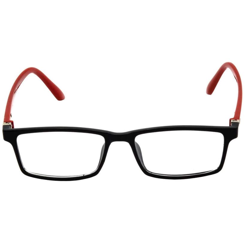 Hrinkar Plastic Full Rim Rectangle chasma frame Men & Women - HFRM-BK-RD-15 view 2