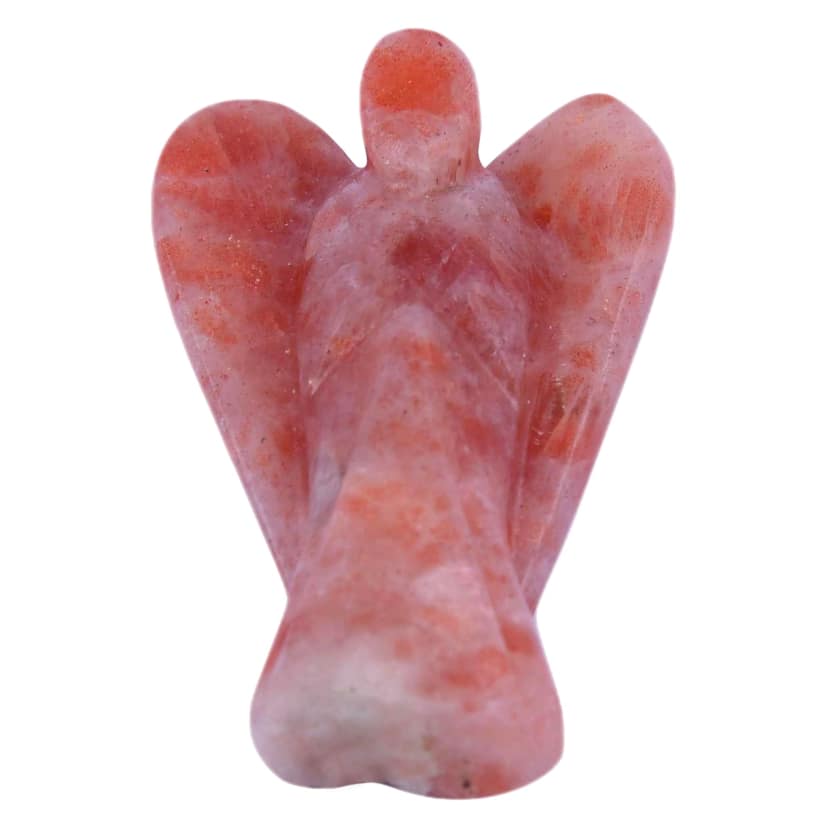 Sunstone Angel | Pocket Angel Figurines,Guardian Angel Carved,Crystal Angel,Reiki Stone Angel Housewarming Gift,Christmas Gift,Festive Gifts(KI_56) by Krishna Impex view 2