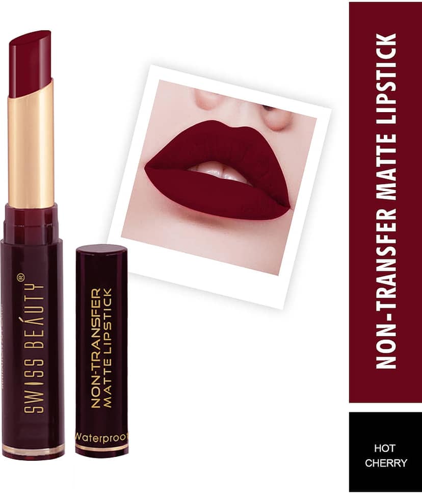 Swiss Beauty Waterproof, Non-Transfer Lipstick (First Love), 2gm