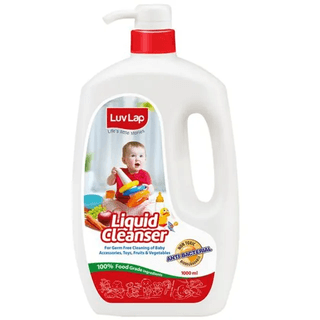 LuvLap Anti Bacterial Baby Bottle Accessories & Vegetable Liquid Cleanser, 1 Ltr