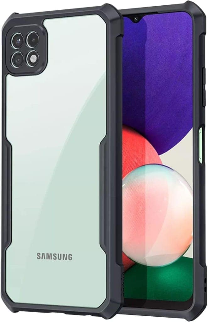 PLUGTECH Slim Shockproof Case | Matte Black Soft | Drop Protection | Precise Cutouts | Premium Mobile Cover for Samsung A22 5G