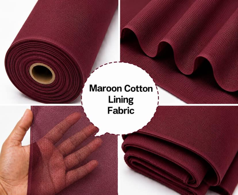 Maroon Cotton Lining Fibre – Chhota Panna, Maroon Cotton Lining Fabric – Chhota Panna, Maroon Cotton Lining Cloth – Chhota Panna, Maroon Garment Lining Fabric – Chhota Panna, Maroon Tailoring Cotton Lining Fabric – Chhota Panna view 3
