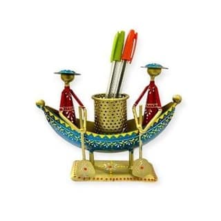 2 Men Pen Stand Boat Small