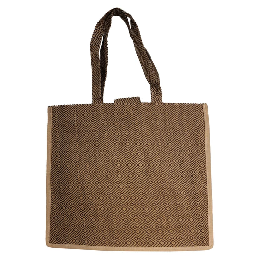 Jharcraft JUTE Shopping Bag With Front Pocket(BG00632) view 3