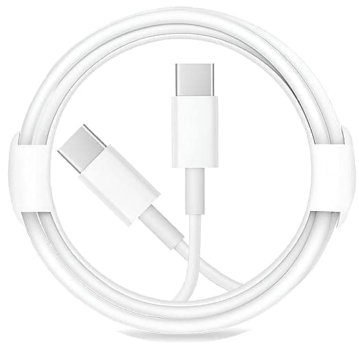 Used For Apple Iphone, 60W Usb C To Usb C Cable, Upgraded Fast Charging Usb Type C To Type C Cable, Cord Phone Charger Compatible With iPhone 15/15 Plus/15 Pro/15 Pro Max/Samsung S24 Ultra/S24/S23/S22 (White) | C to C Cable For Apple Phone