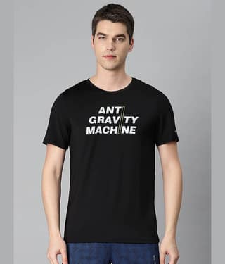 Alcis Black Polyester Slim Fit Men's Sports T-Shirt ( Pack of 1 )