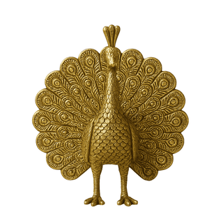 Golden Peacock Figurine - Decorative Showpiece for Home Decor