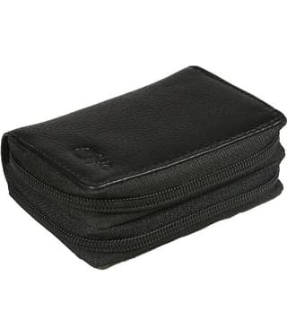 STYLE SHOES Black Leather ATM + Money Slot 8 Slot Card Holder For Men & Women