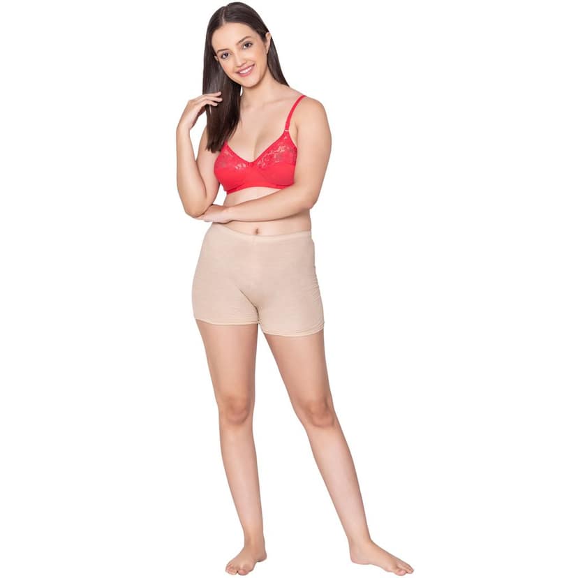 Bodycare polycotton wirefree adjustable straps designer net cup non padded bra-1535BB view 4