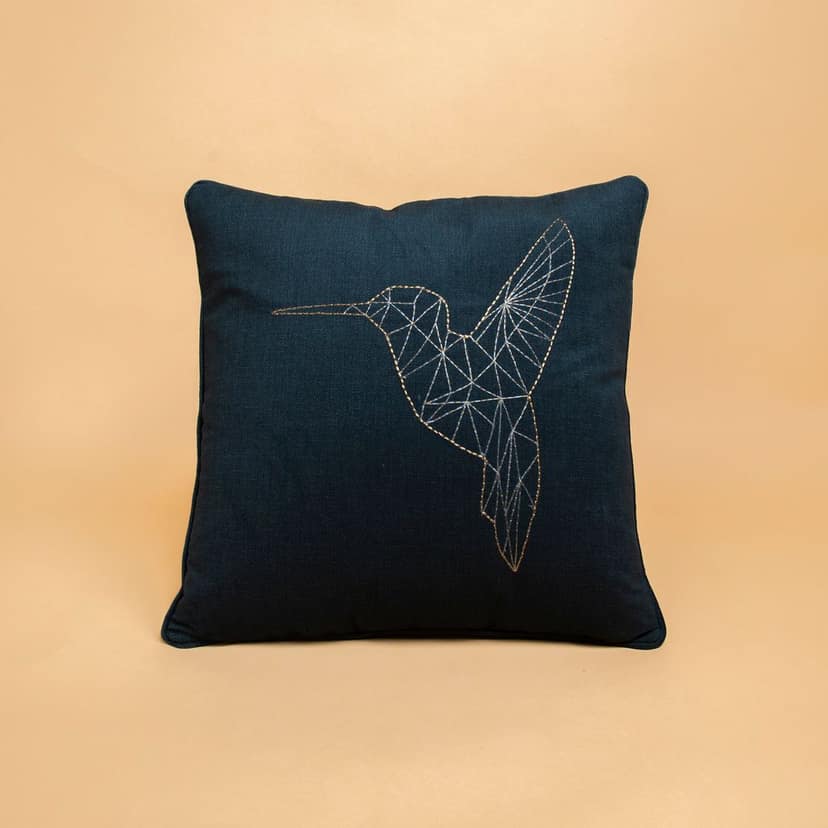 Chann Studio - Humming Bird Pacific Velvet Cushion Covers
