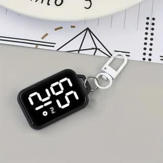 LED Digital Display Keychain Watch - Portable Digital Pocket Watch