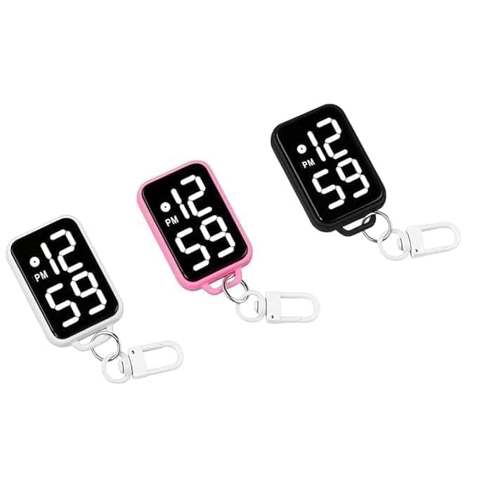 LED Digital Display Keychain Watch - Portable Digital Pocket Watch view 2