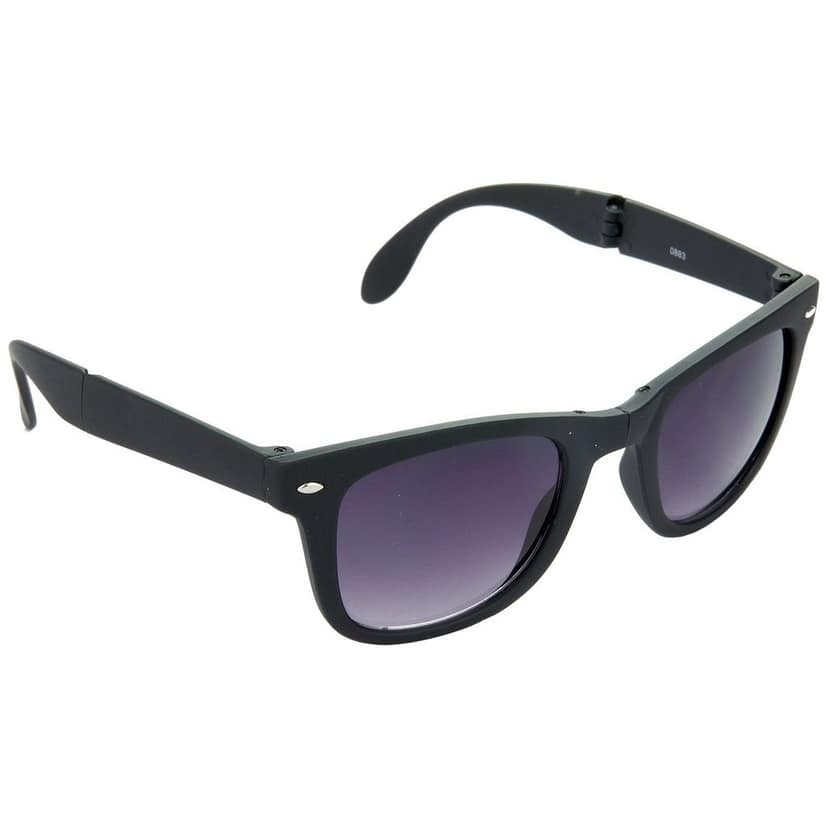 HRINKAR Rectangular Stylish Sunglasses For Men And Women (Grey And Green Lens | Black And Black Frame - HCMB230) With Free Paper 3D Glass view 2