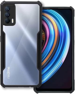 PLUGTECH Slim Shockproof Case | Matte Black Soft | Drop Protection | Precise Cutouts | Premium Mobile Cover for Realme X7