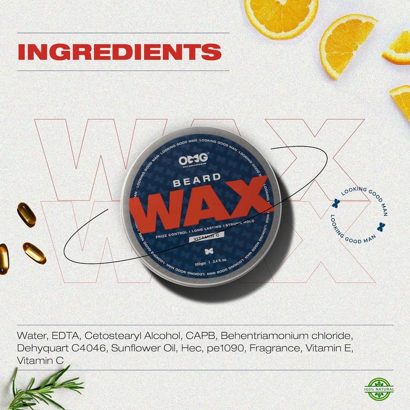 OMG Beard Wax - Enriched With Vitamin C, 100 gm view 2