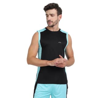 FTX Men Colorblock Round Neck Sleeveless Tshirt