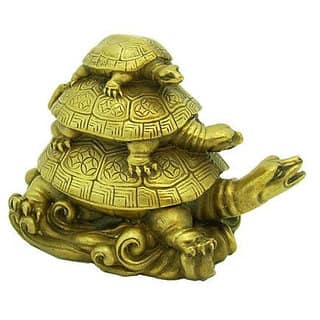 Kesar Zems Vastu Feng Shui Three Tiered Tortoises for Longevity Showpiece - 7.6 view 3