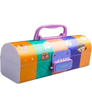 FEDIFU Plastic Pencil Box With Code Lock Pen Case Large Capacity Multi-Layer Multi-Function Storage Bag Secret Compartment Pencil Box