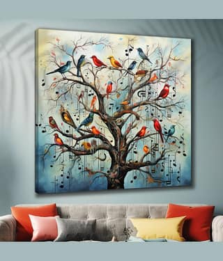 Saf Bird Painting With Frame