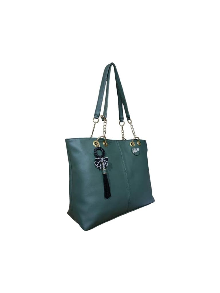 Vdesi Green Bow Tassel Tote view 2