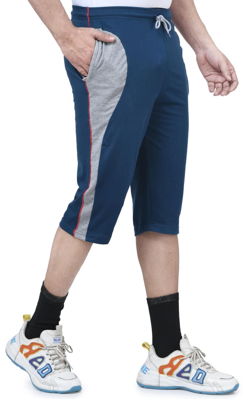 IBulls, Hosiery Cotton Regular Fit Three Quarters/Three Fourths/Three by Fourth /3/4 / Capri for Men- Casual/Sports Wear with Zip Lock Pockets view 3