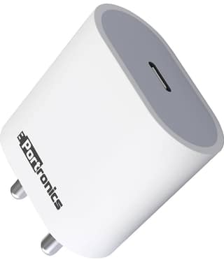 Portronics Adapto 20:20W Type-C Charger With Fast Charging ,White (POR 1238)