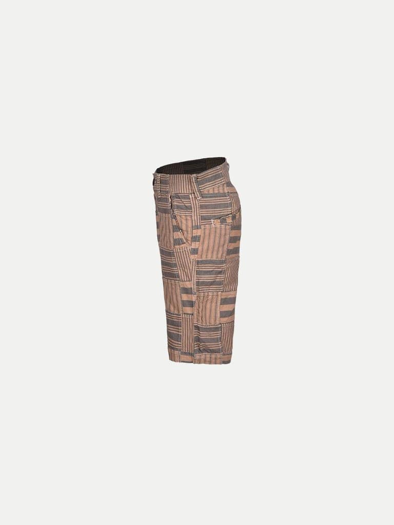 Teen Boys Brown Patchwork Shorts view 3