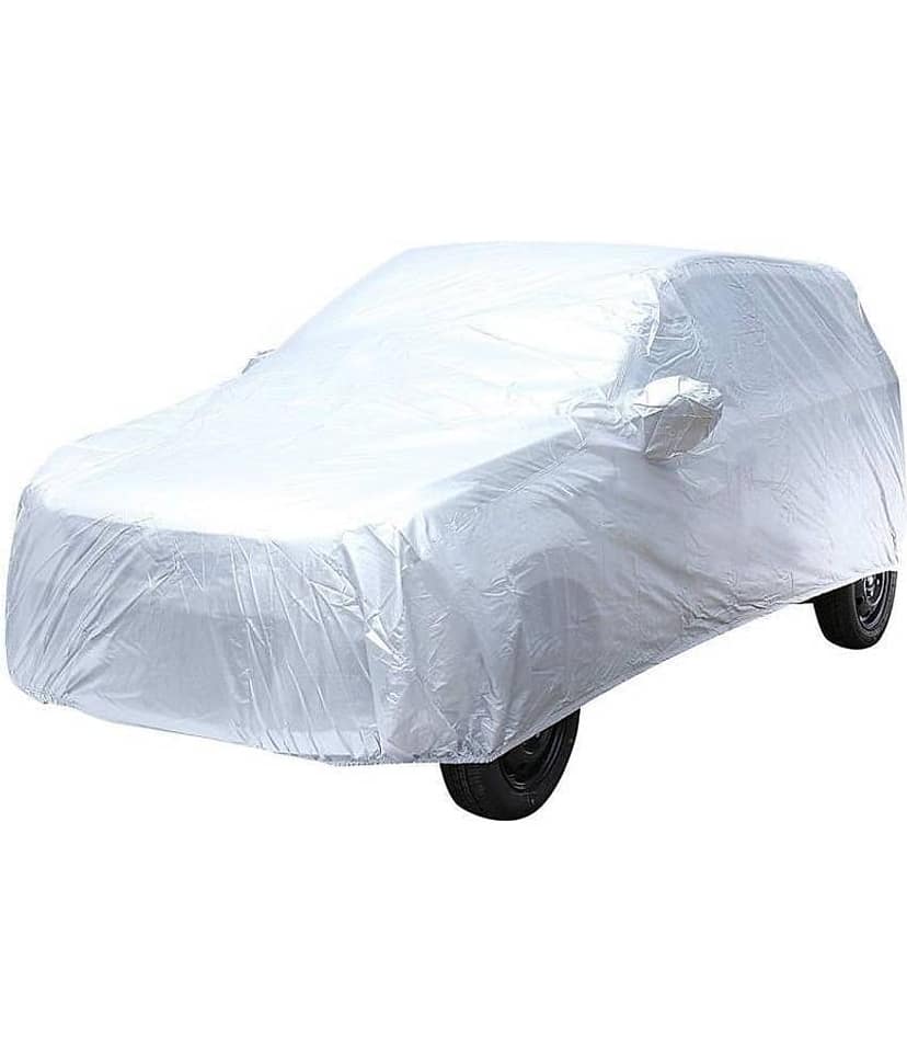 Autoretail Silver Color Dust Proof Car Body Polyster Cover With Mirror Pocket Polyster For Maruti Suzuki Ertiga view 2
