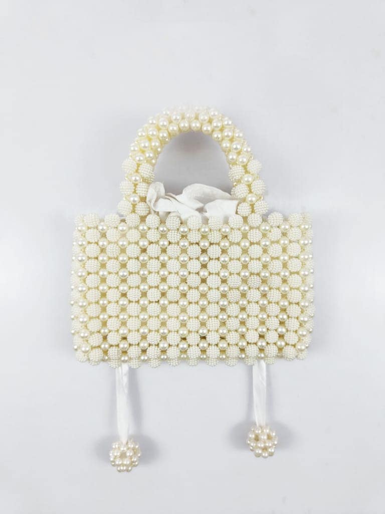 Luxury Woven Pearl Bag New Fashion Clutch Bag FHS view 2