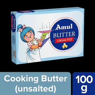 Amul Butter - Unsalted, 100 G Carton