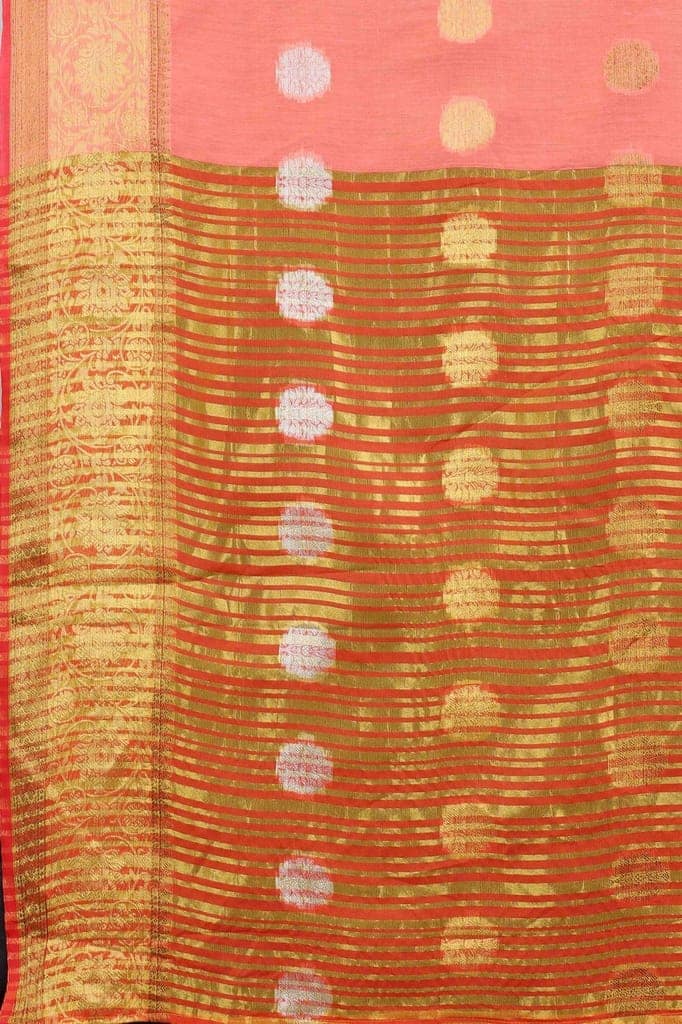 Women's Pure Cotton Woven Saree With Unstiched Blouse Piece view 6