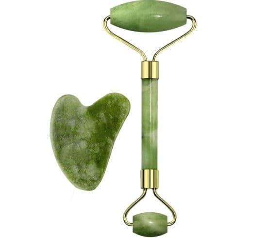 Marble Jade Roller Face Massager | Double Rollers for Face, Eye, Neck & Foot | Anti-Aging & Blood Circulation Tool (Original Quality) view 3