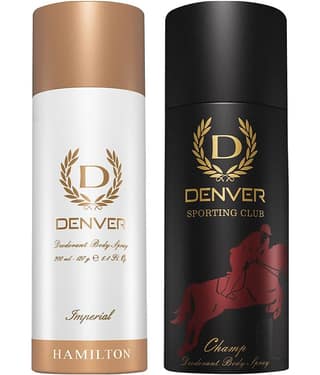 Denver Imperial & Champ Deodorant Spray for Men 400 ml ( Pack of 2 )