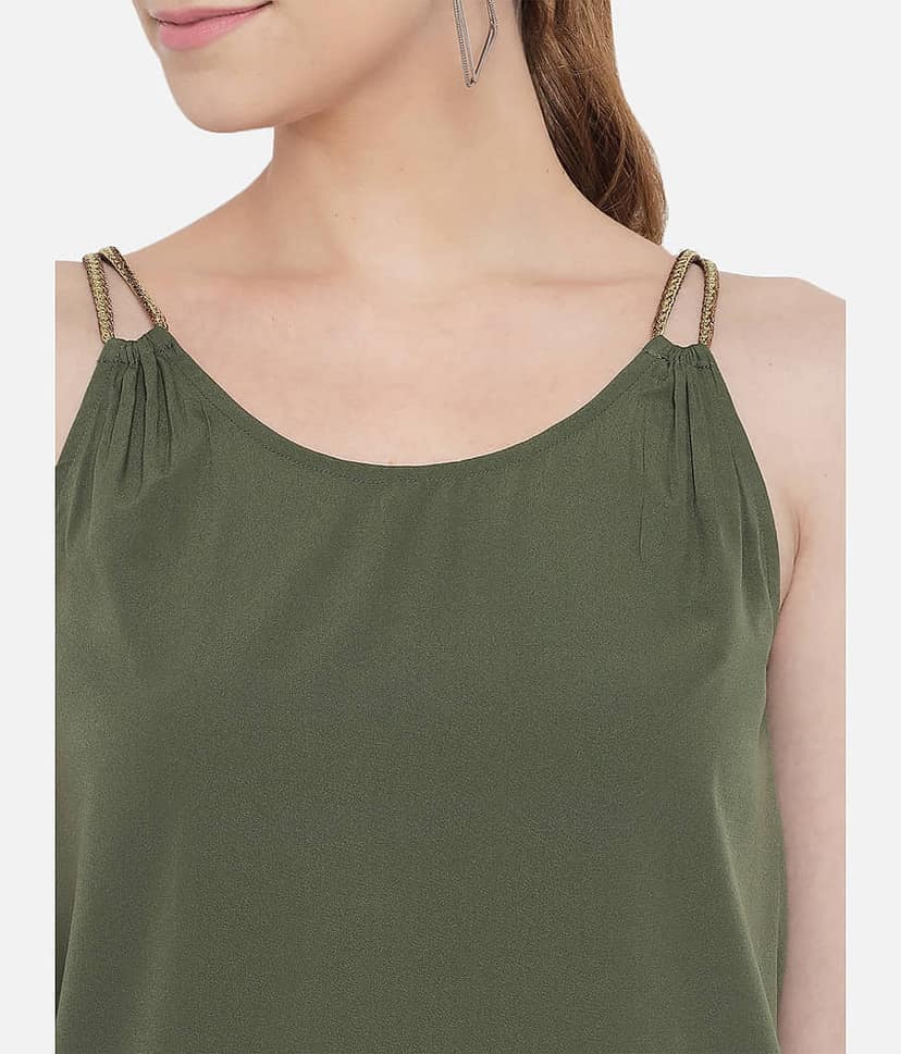 ALL WAYS YOU Women's Polyester Camisole Top ( Green ) view 2