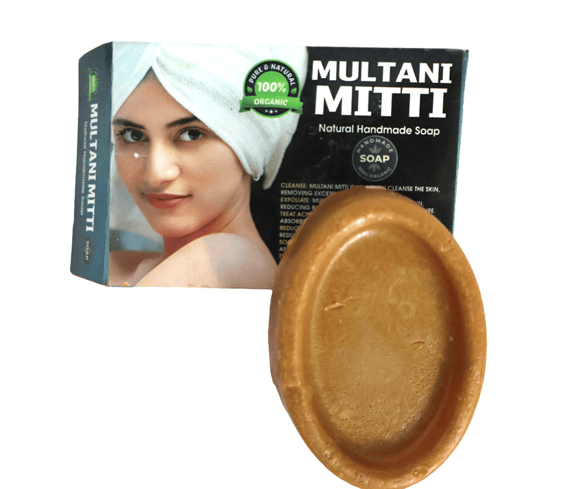 Multani Mitti Natural Handmade Organic Soap for Acne & Glowing Skin, 100% Pure view 3