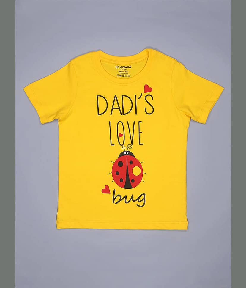 Be Awara Pack of 1 Boys Cotton T-Shirt ( Yellow )