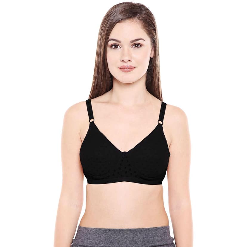 Bodycare Polycotton Padded Non wired Tshirt Bra-Pack of 3 view 2