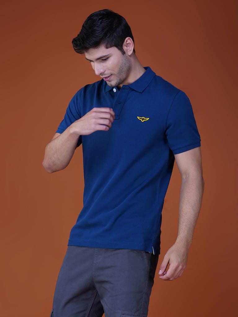 Solid Polo Shirt - WASHED PETROL view 3