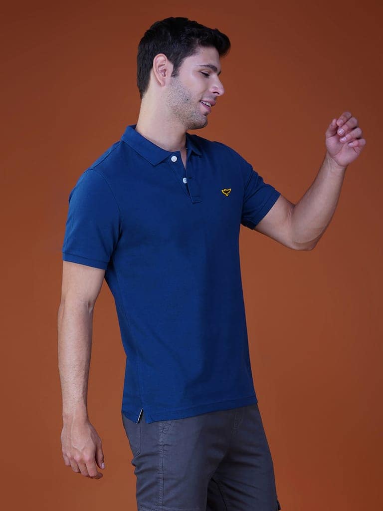 Solid Polo Shirt - WASHED PETROL view 5