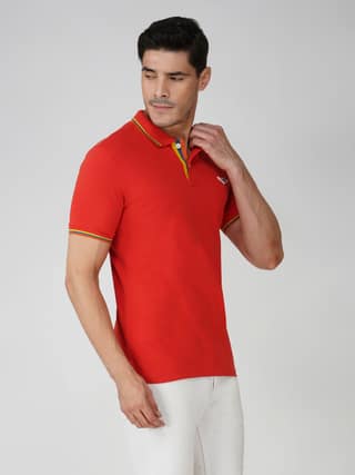 Men’s Tipping Polo T-shirt Red