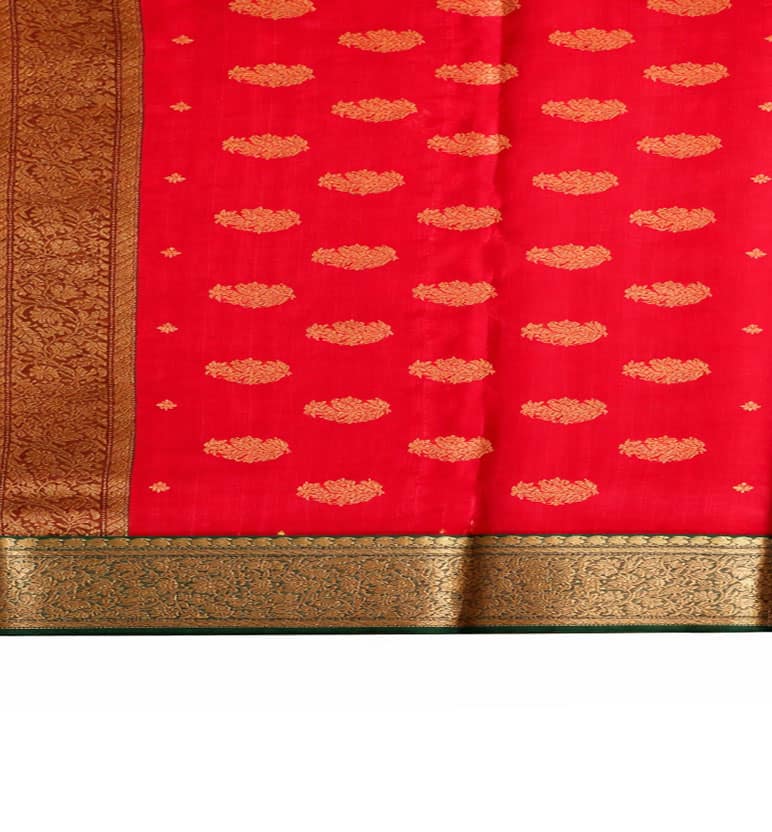 Handwoven Chanderi Silk × Silk Saree view 4