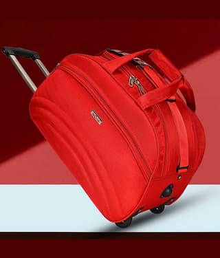 Red vick 60 Ltrs Red Polyester Duffle Trolley