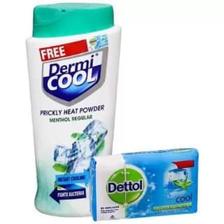 DERMICOOL POWDER 90G FREE DETTOL SOAP