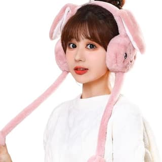 Blossom Cute Bunny Earmuff Winter Headphone for Kids Ear Moving Headphone for Boys Girls Chu-Chu Sound Winter Earmuff warmer for Women Toddlers (Above 5 Yrs)