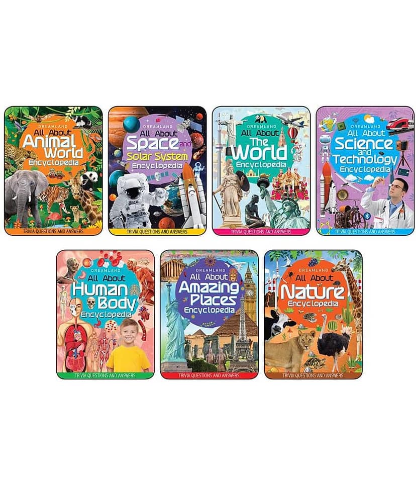 Children Encyclopedia Books Pack for Age 5 - 15 Years- All About Trivia Questions and Answers | Animals World, Space and Solar System, The World, Science and Technology, Human Body, Amazing Places, Nature - Reference