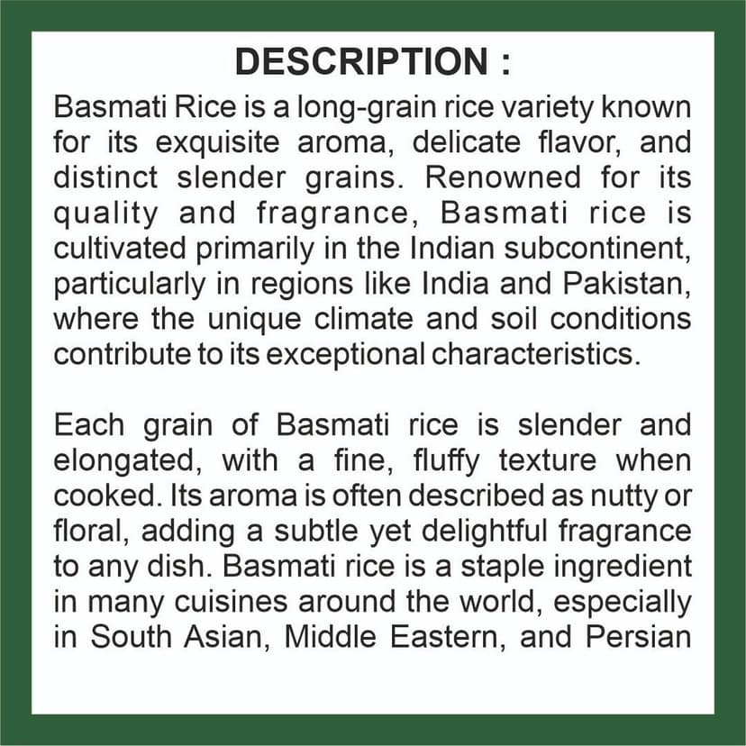 Basmati Rice 1 Kg, Extra Long Grain view 3