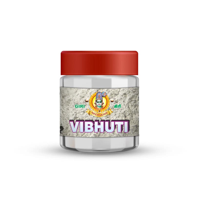 Giri Javadhu Vasanai Vibhuti | Thiruneeru | Scented Holy Ash | Viboothi | Bhasma for Pooja 50 gram Bottle