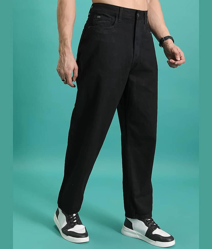 Highlander Relaxed Solid Men's Jeans - Black ( Pack of 1 ) view 6
