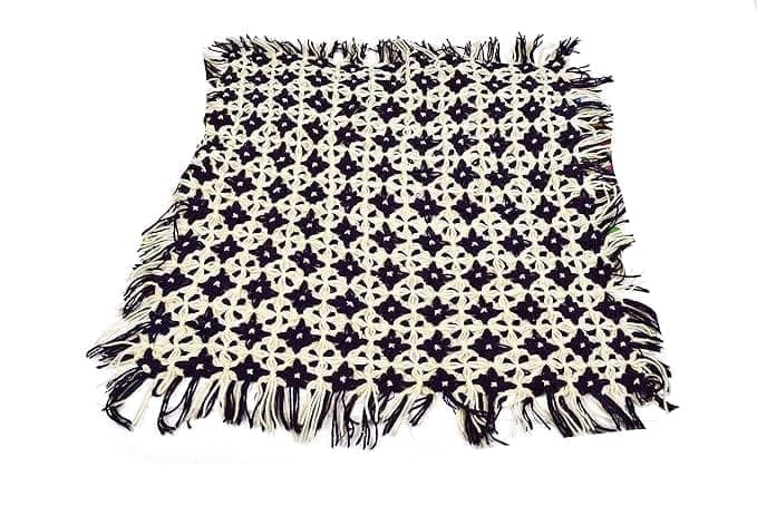 Handmade Blue and White DOOR MAT view 2