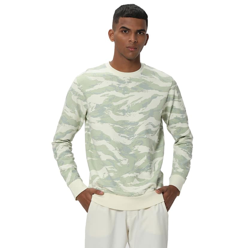 Mufti Off White Camo Loopback Sweatshirt